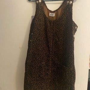 Woman’s cheetah print jumper dress